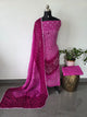 Handcrafted bandhani cotton set  -B163