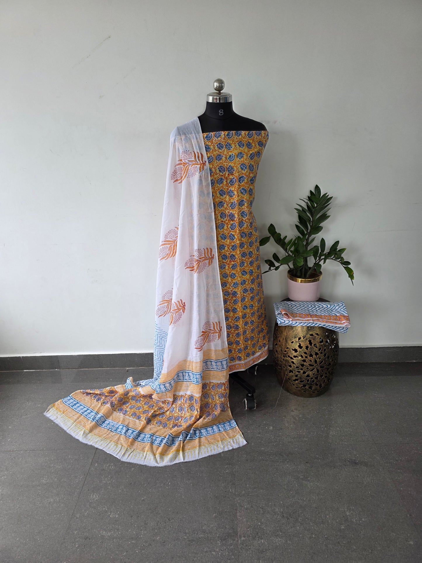 Jaipuri handblock cotton set - Ja1