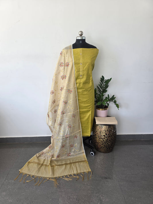 Premium shimmer tissue silk set -