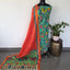 Kalahasthi Handcrafted Penkalamkari bangalore silk set -KH284
