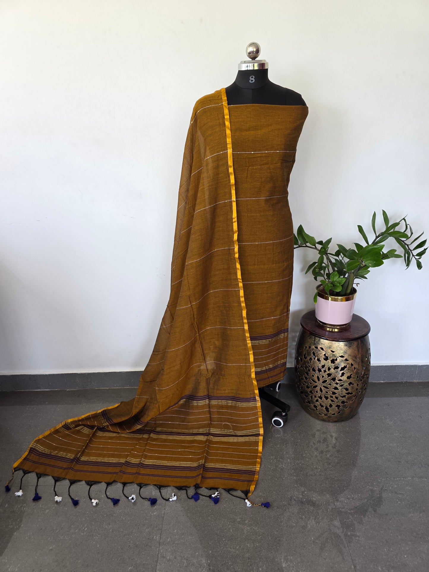 Premium mul khadi sequence work set - MUL319