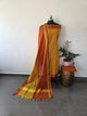 Handloom cotton with zari border set - UN13