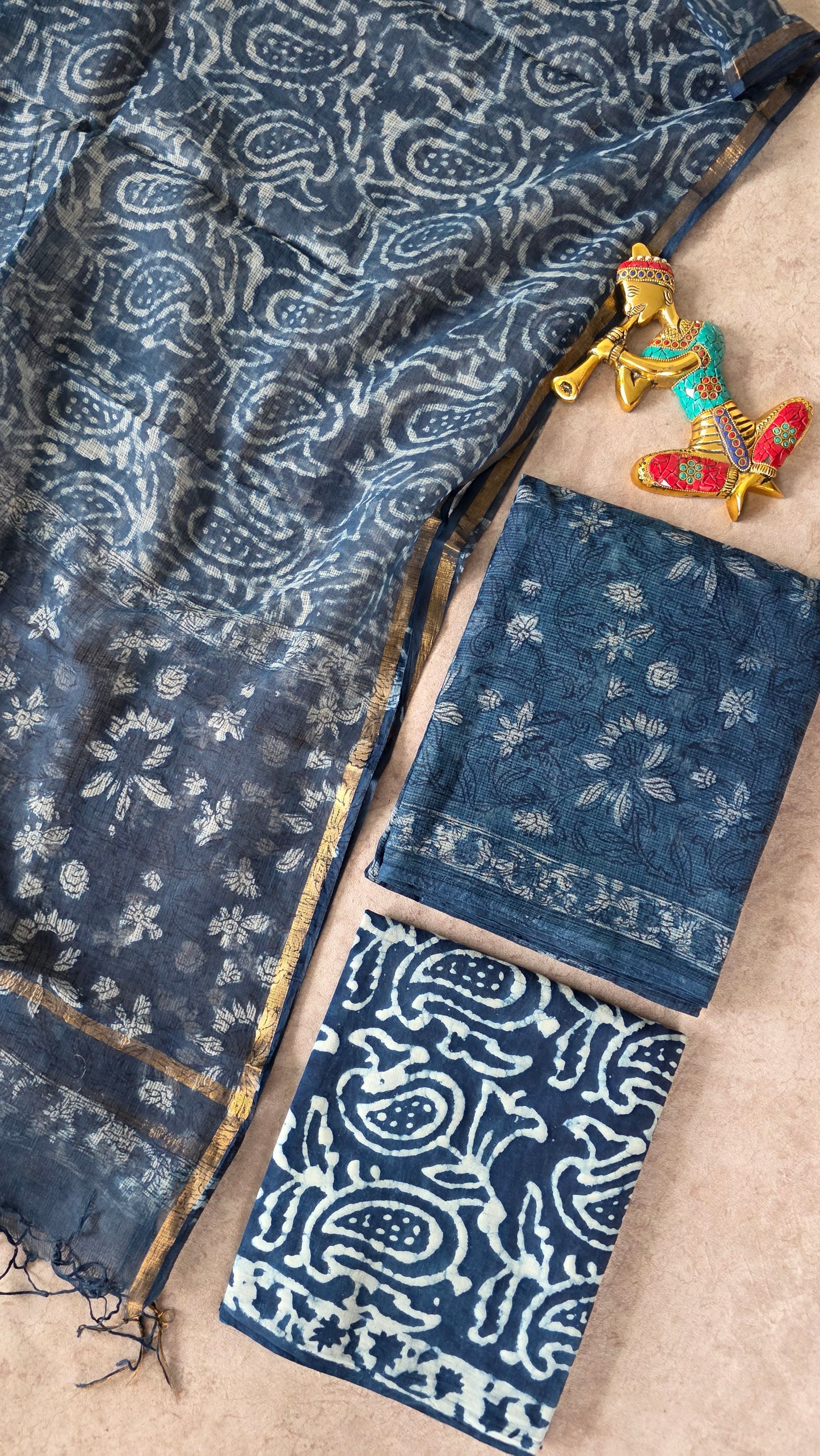 Handblock Jaipuri Kota doria set - JA727