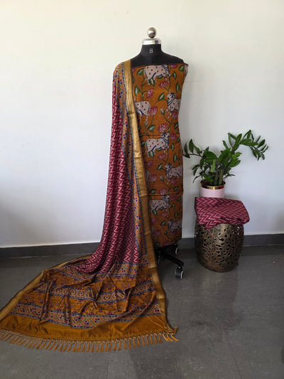 Premium semi Patola silk set - PK85