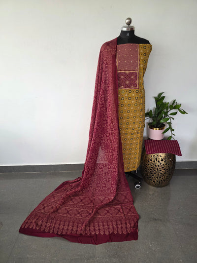 Gamthi ajrakh cotton set - BA279