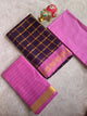 Madurai Sungudi Pavithram checks salwar set(Brown)-MS105