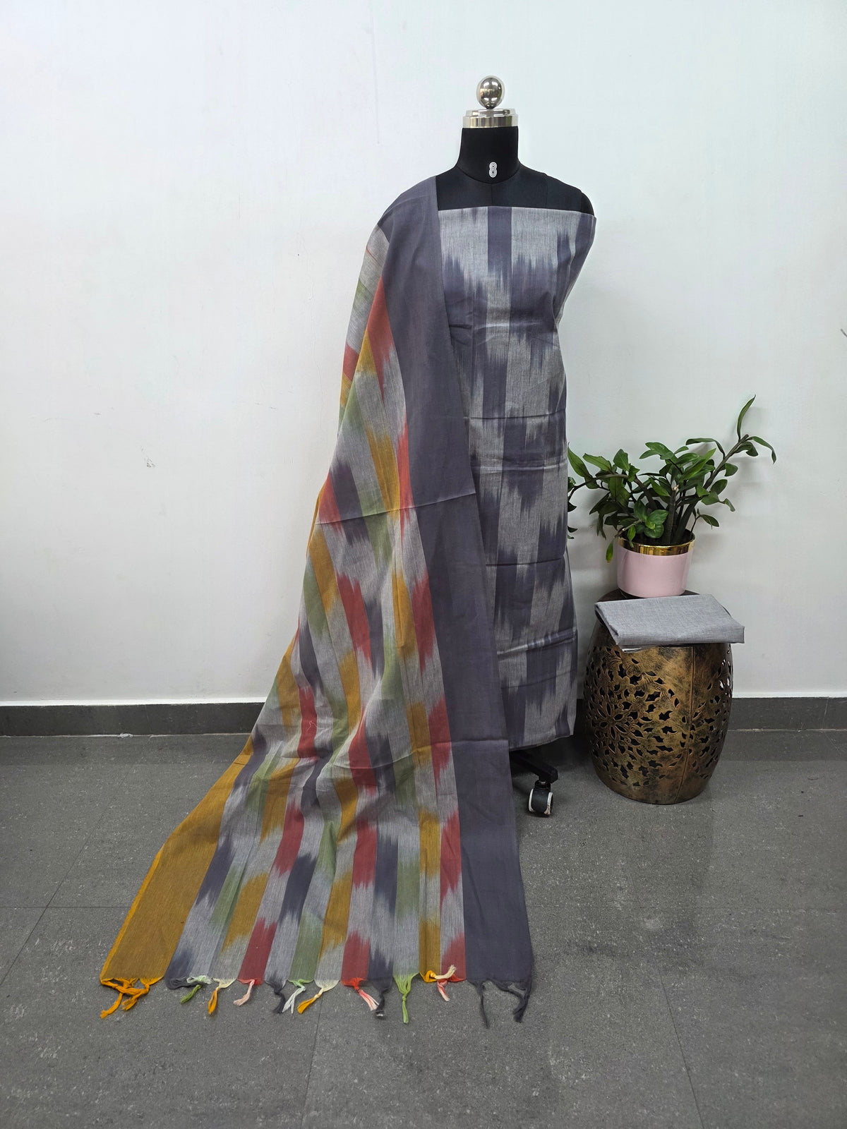 Ikkat south cotton salwar set - HA161