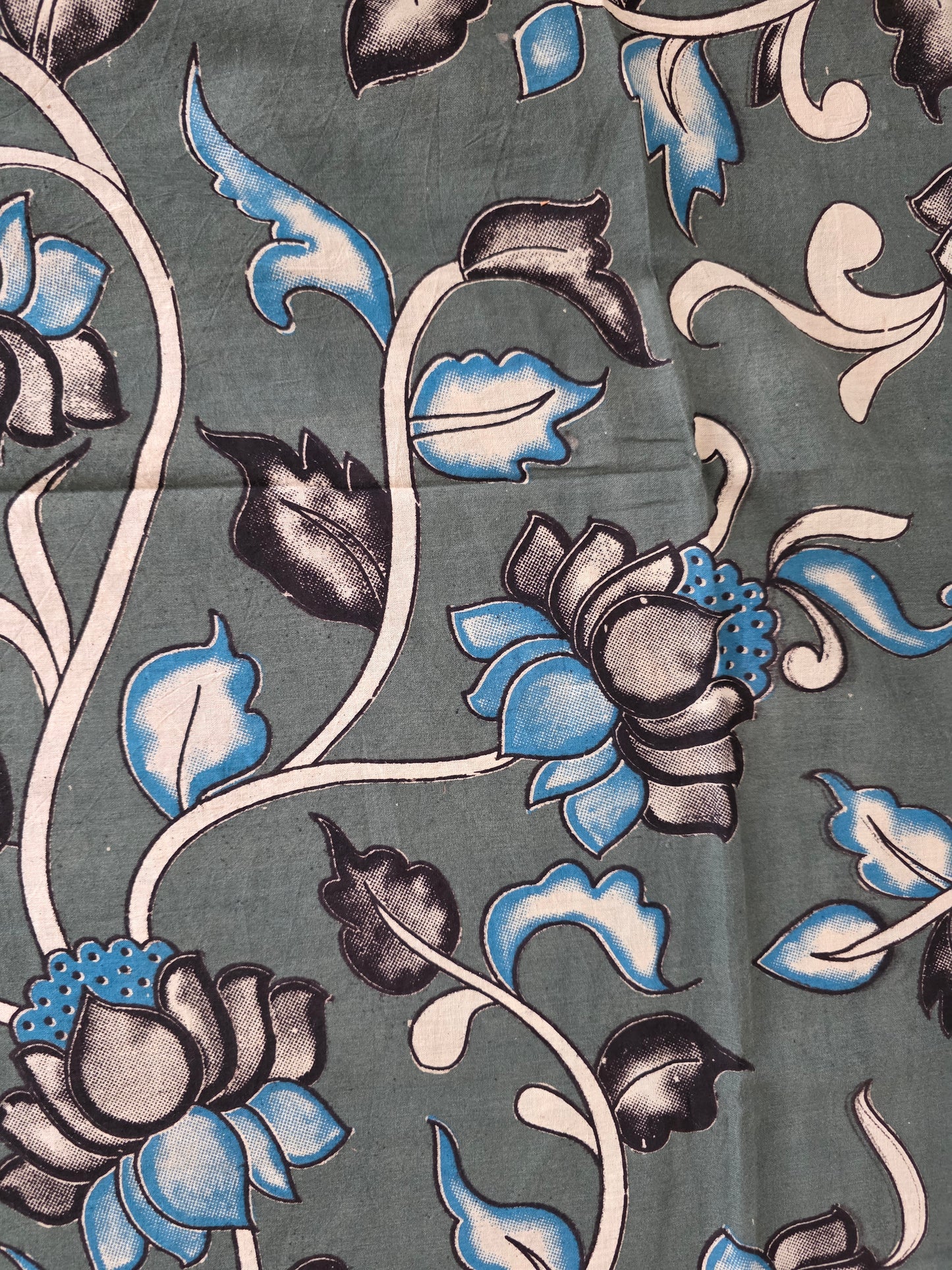 Pure Kalamkari Cotton Salwar Set (2.50 Metres) - Ak349