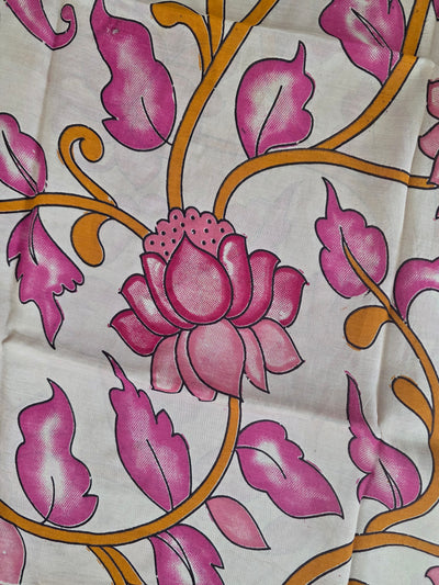 Handcrafted chennuri kalamkari silk dupatta - KAA30