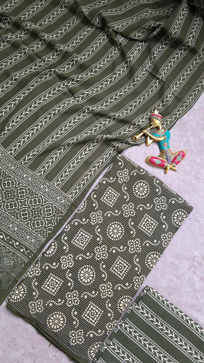 Heavy kantha Ajrakh cotton set - VC114