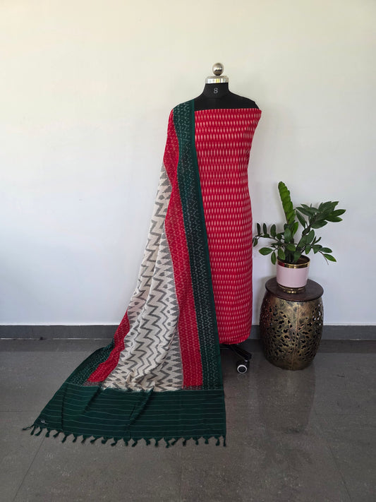 Mercerised ikkat cotton salwar set - MKK11