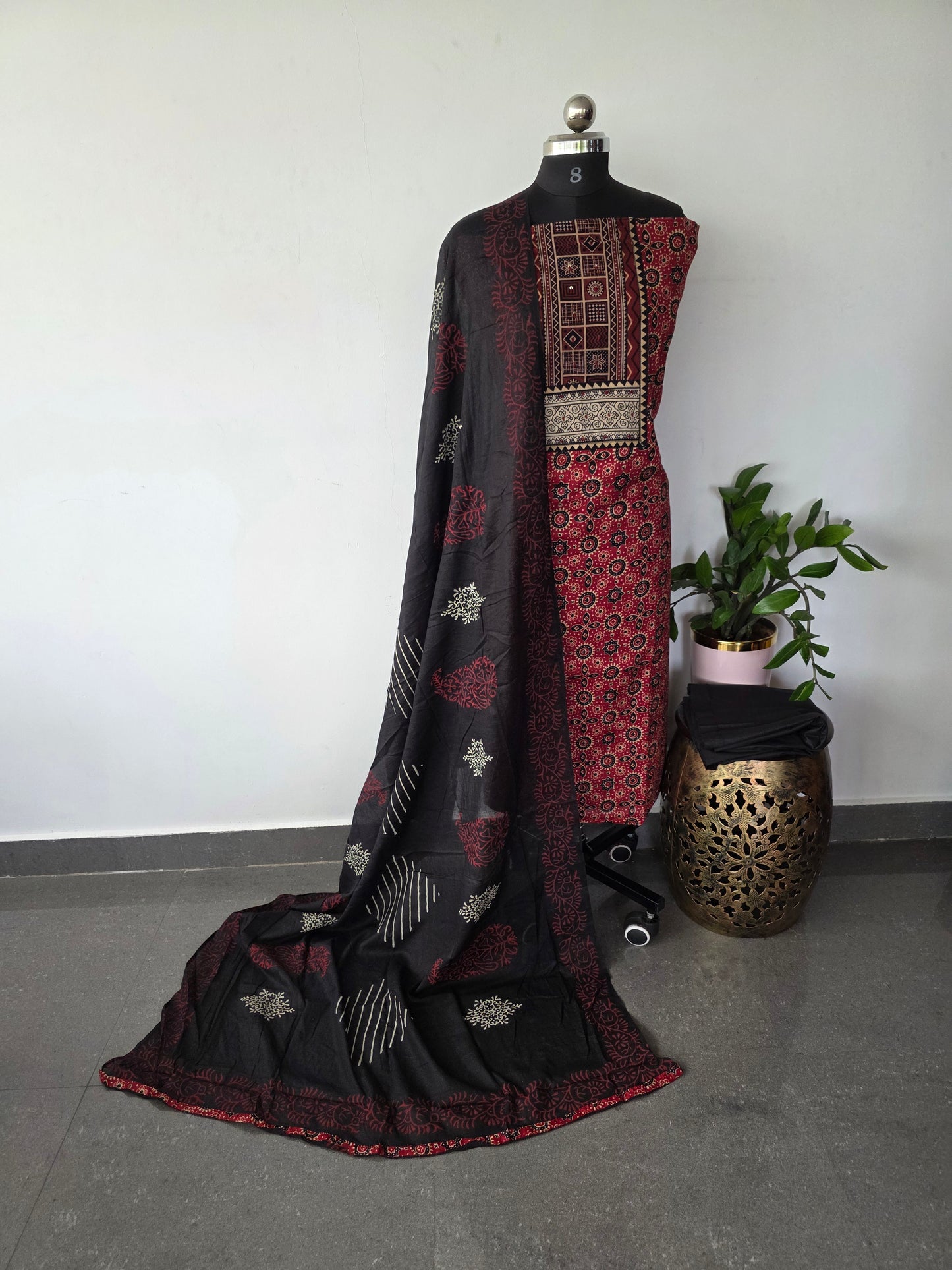 Ajrakh cotton set - BA261
