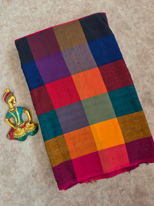 Madras kattam prewashed running material ( 0.5 mtrs ) (4 inches*4 inches) - MD56