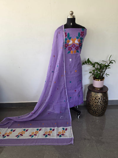 West Bengal Silk cotton jamdhani set - AV392