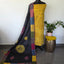Handcrafted ajrakh cotton top with applique cotton shawl - BAA35