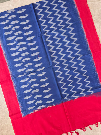 Handloom mercerised weft ikkat dupatta - KK137