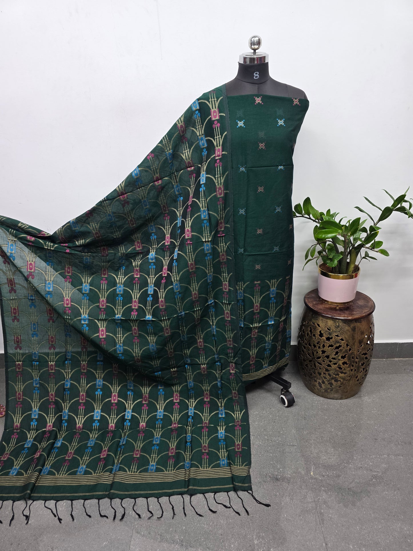Mul cotton jamdhani set-JMM430