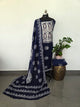 Batik pure cotton salwar set (blue) - BA372