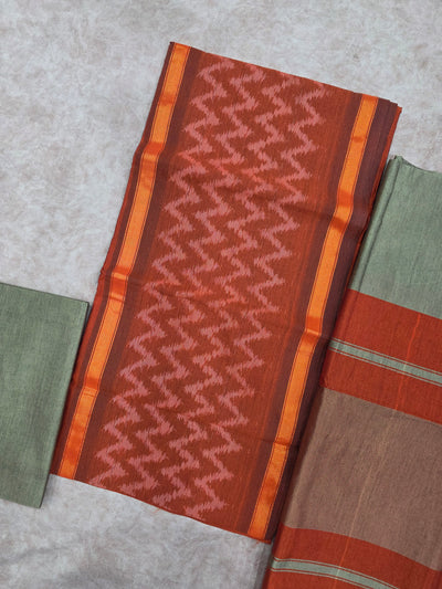 Pochampally sico set with ikkat damn -WW524