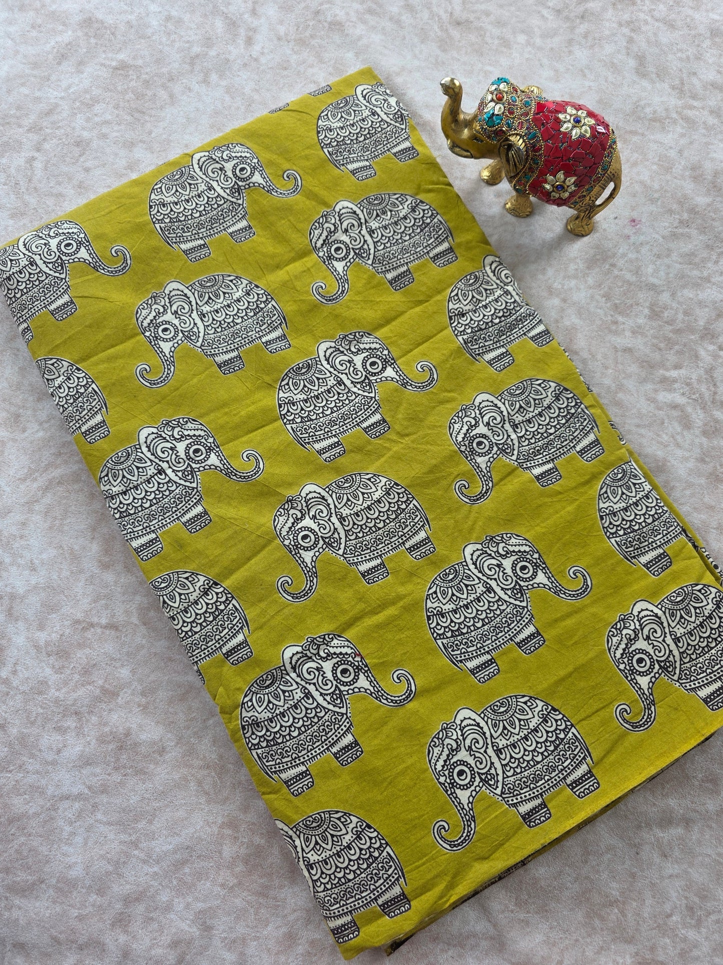 Pure kalamkari cotton running material (0.5meter)- KM59