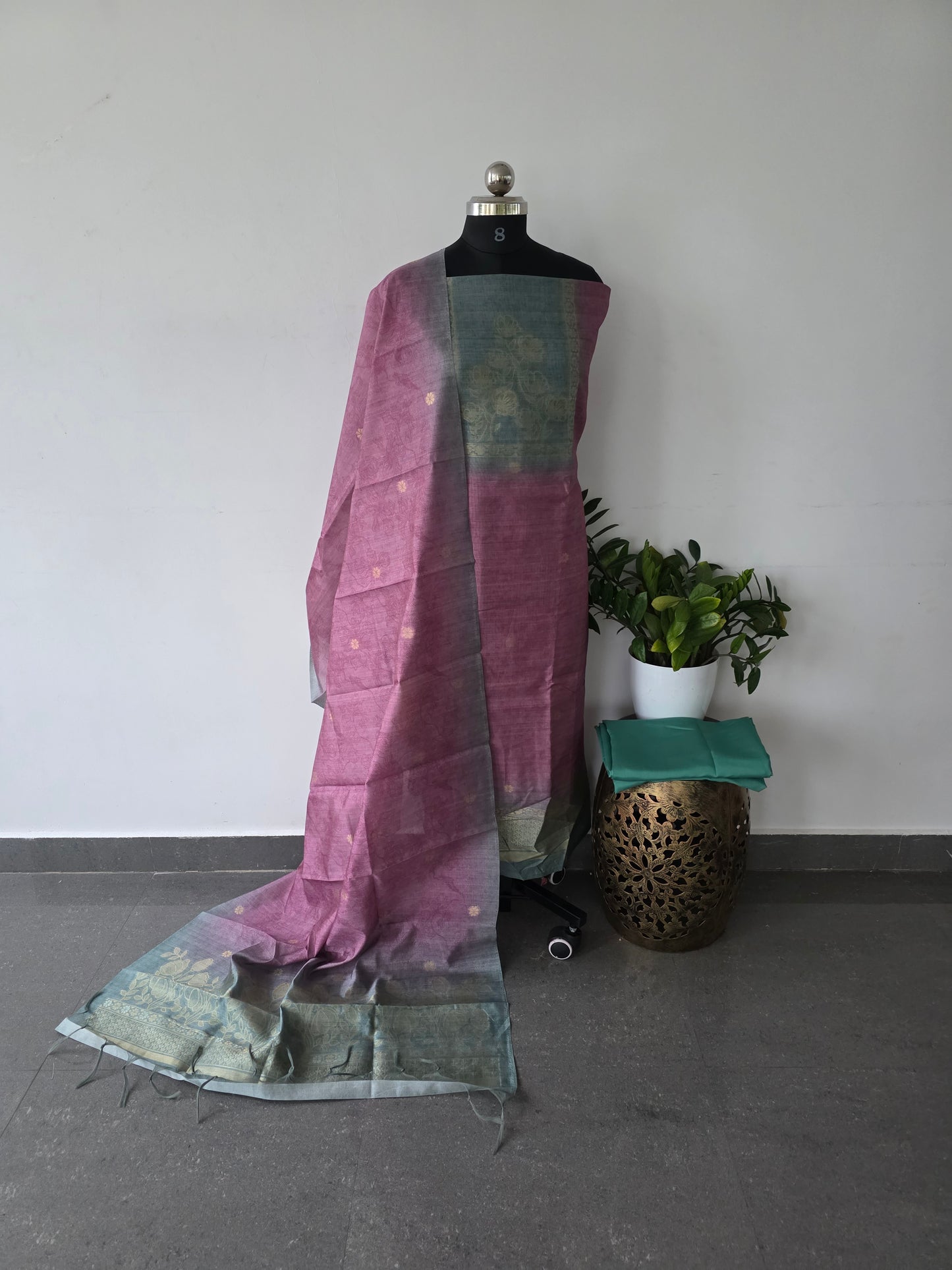 Premium semi soft silk set - CLA258