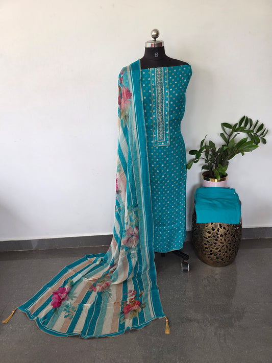 Premium viscose organza silk set - VM37