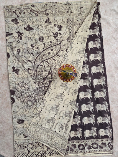 Pure kalamkari cotton saree -HZ51
