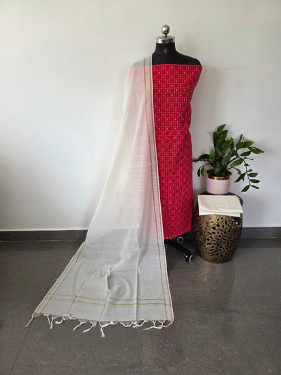 Dobby border 1000 butta south cotton set - PSC9