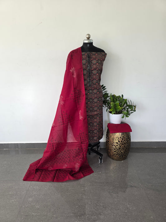 Ajrakh mixed cotton set - 182