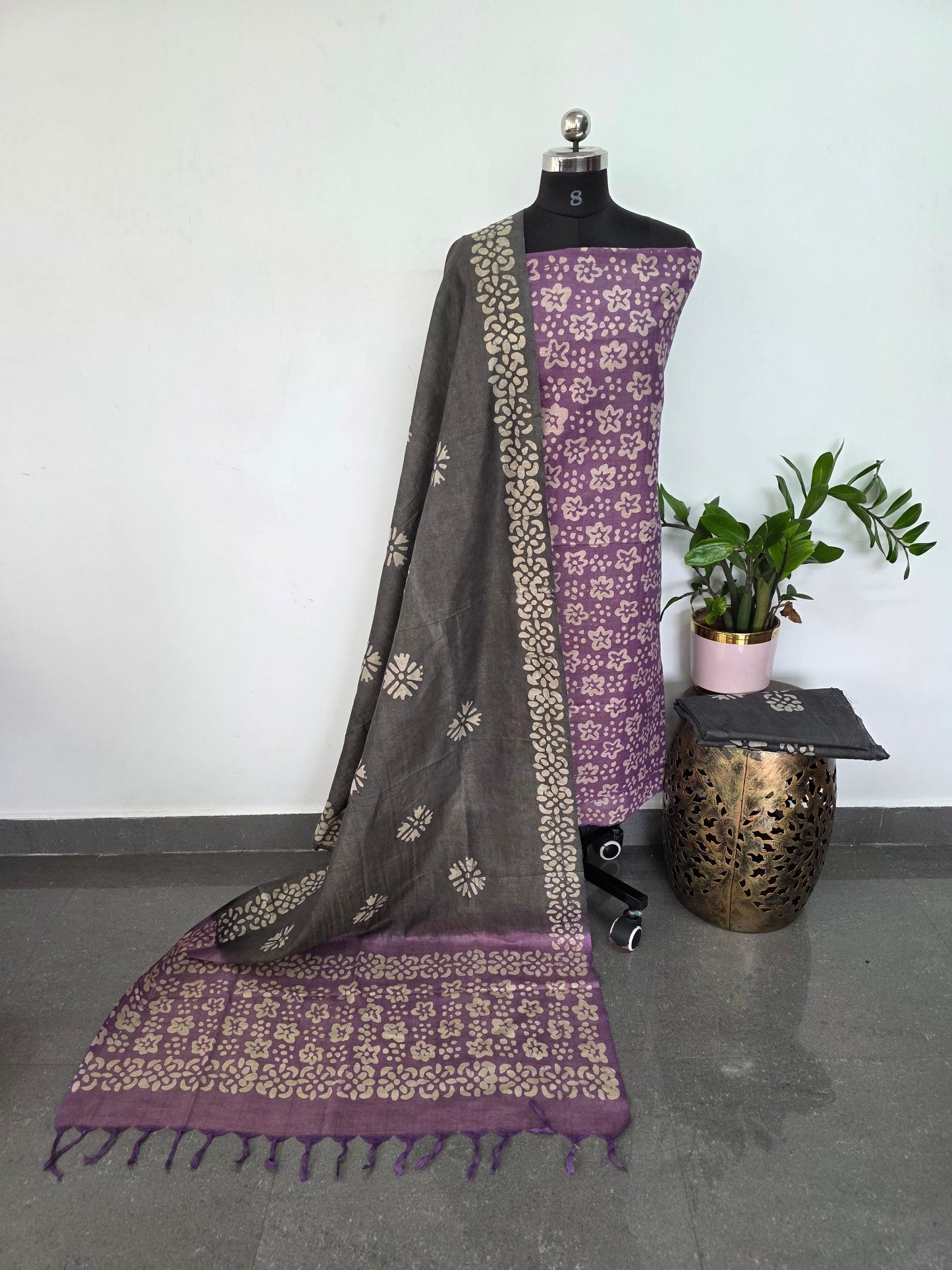 Bhagalpuri batik salwar set - BA313