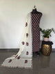 Handcrafted ajrakh cotton set with kantha applique cotton shawl (Black)- BAA122