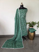 Handcrafted bandhani cotton set  -B156