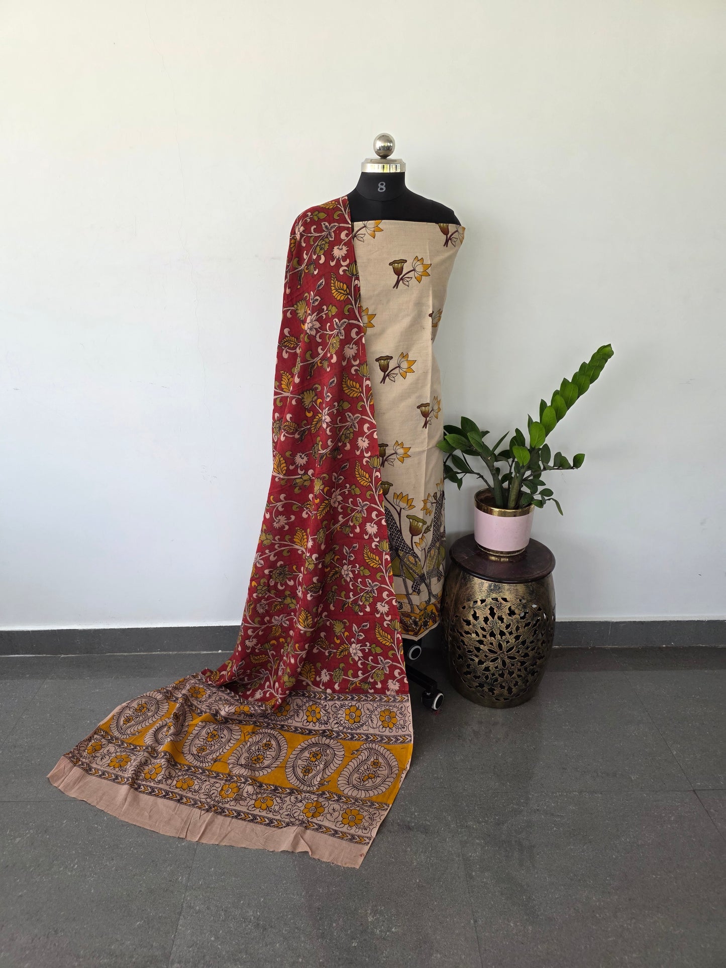 Authentic pure kalamkari cotton set- AK76