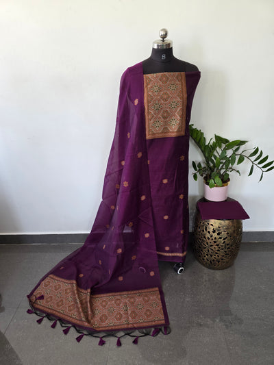 Premium jamdhani paithani silk cotton set - CLA146