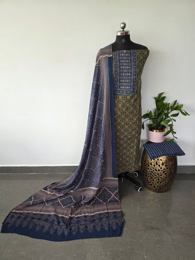 Gamthi ajrakh cotton set - BA286