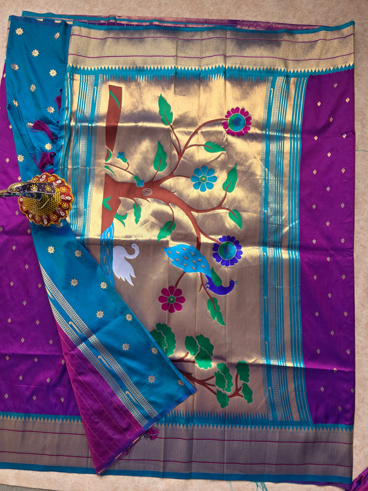 Premium soft silk paithani saree - 7