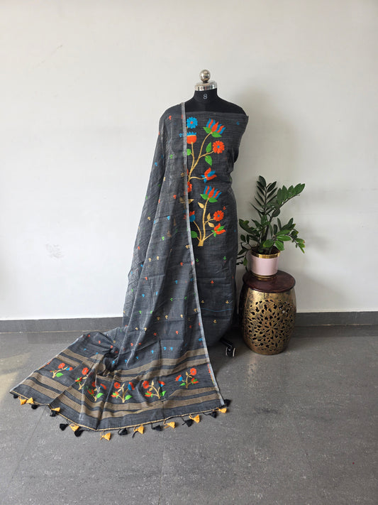 Premium Jamdhani silk cotton set- 81