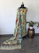 Handcrafted Penkalamkari bangalore silk set -KH240