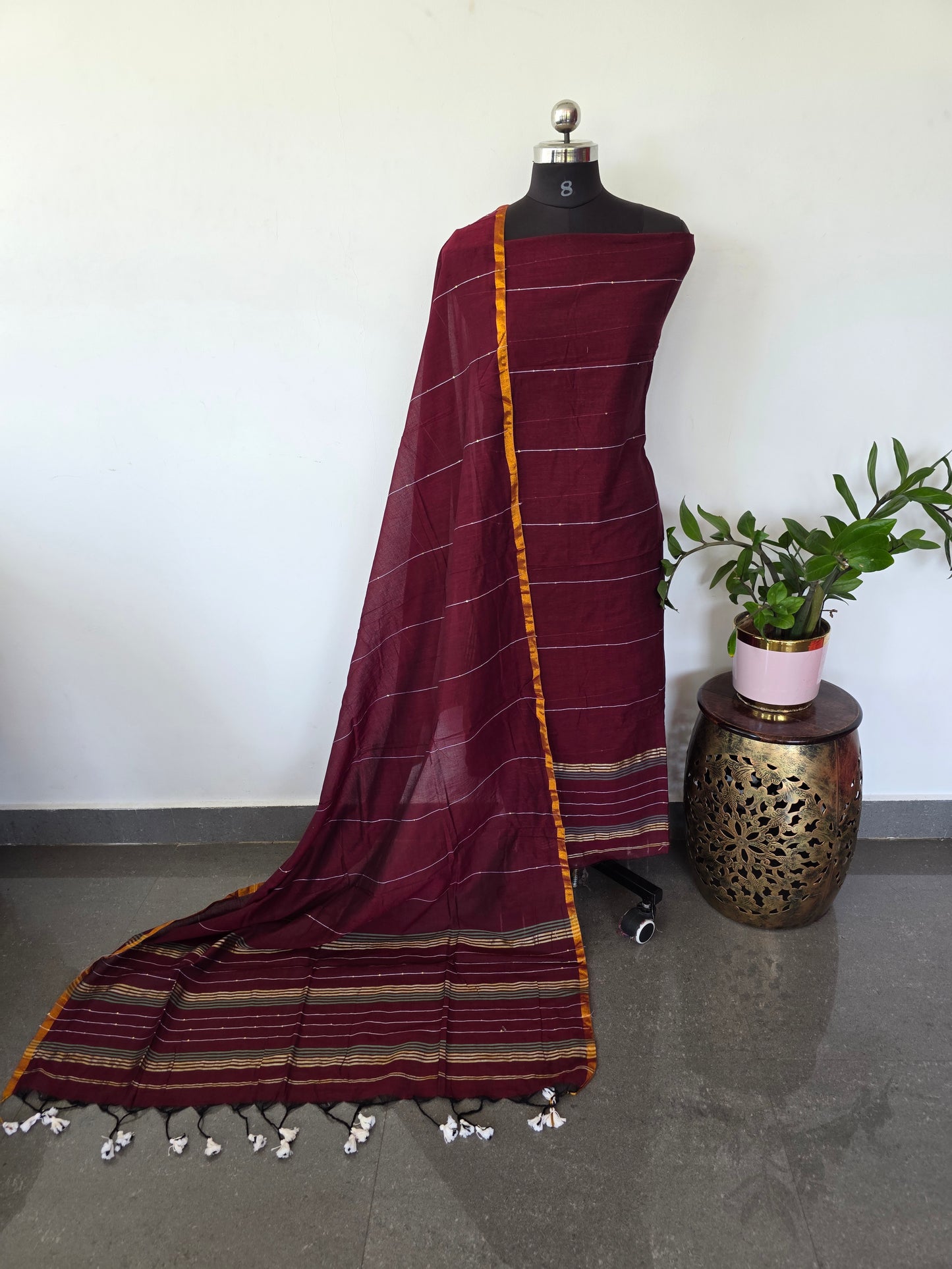 Premium mul khadi sequence work set - MUL336