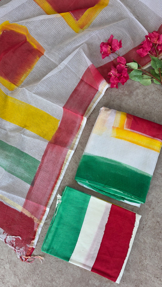 Handblock Jaipuri Kota doria set - JA247