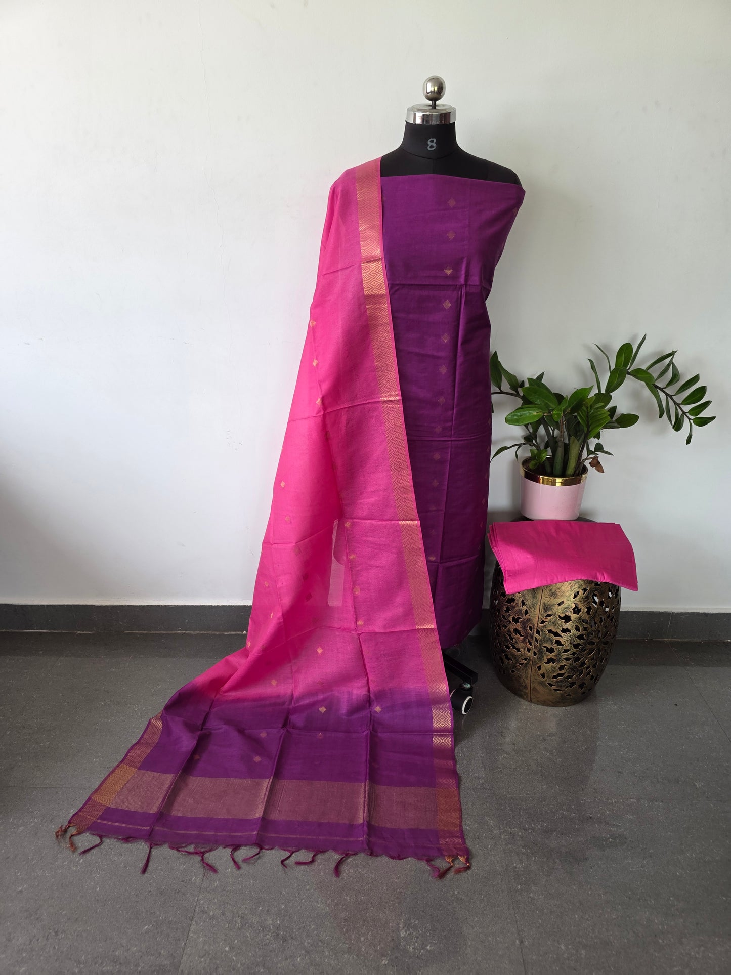 Bhagalpuri katan viscose silk set- BA337