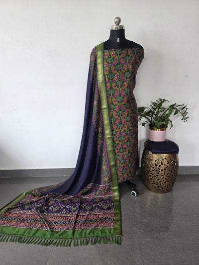 Premium semi Patola silk set - PK116