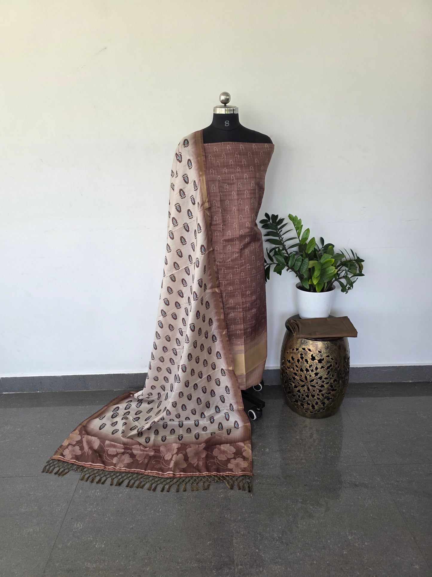 Premium tussar silk set - RE1