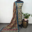 Mangalagiri kalamkari fusion gap border silk set-AK558