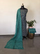 Handcrafted ajrakh cotton set with bandhini duppatta- BAA108