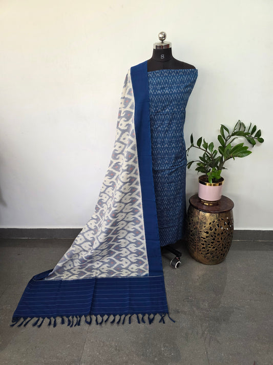 Handloom Mercerised ikkat cotton salwar set - KK198
