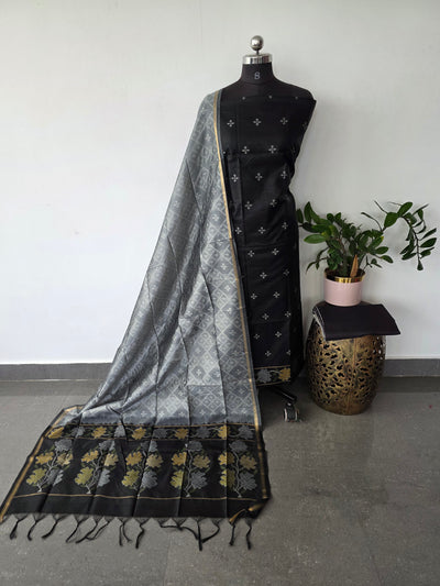 Kanchi sico ikkat salwar set(Black) -VR7