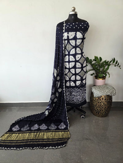 Handcrafted Modal silk shibori set -BN121