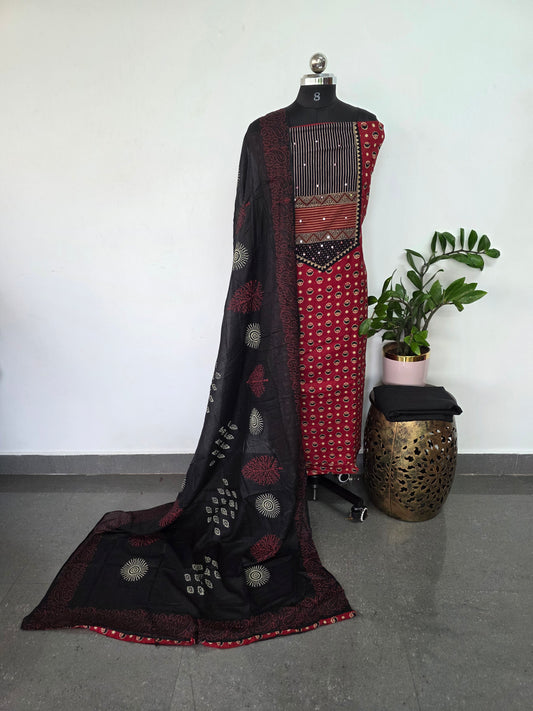Ajrakh cotton set - BA275