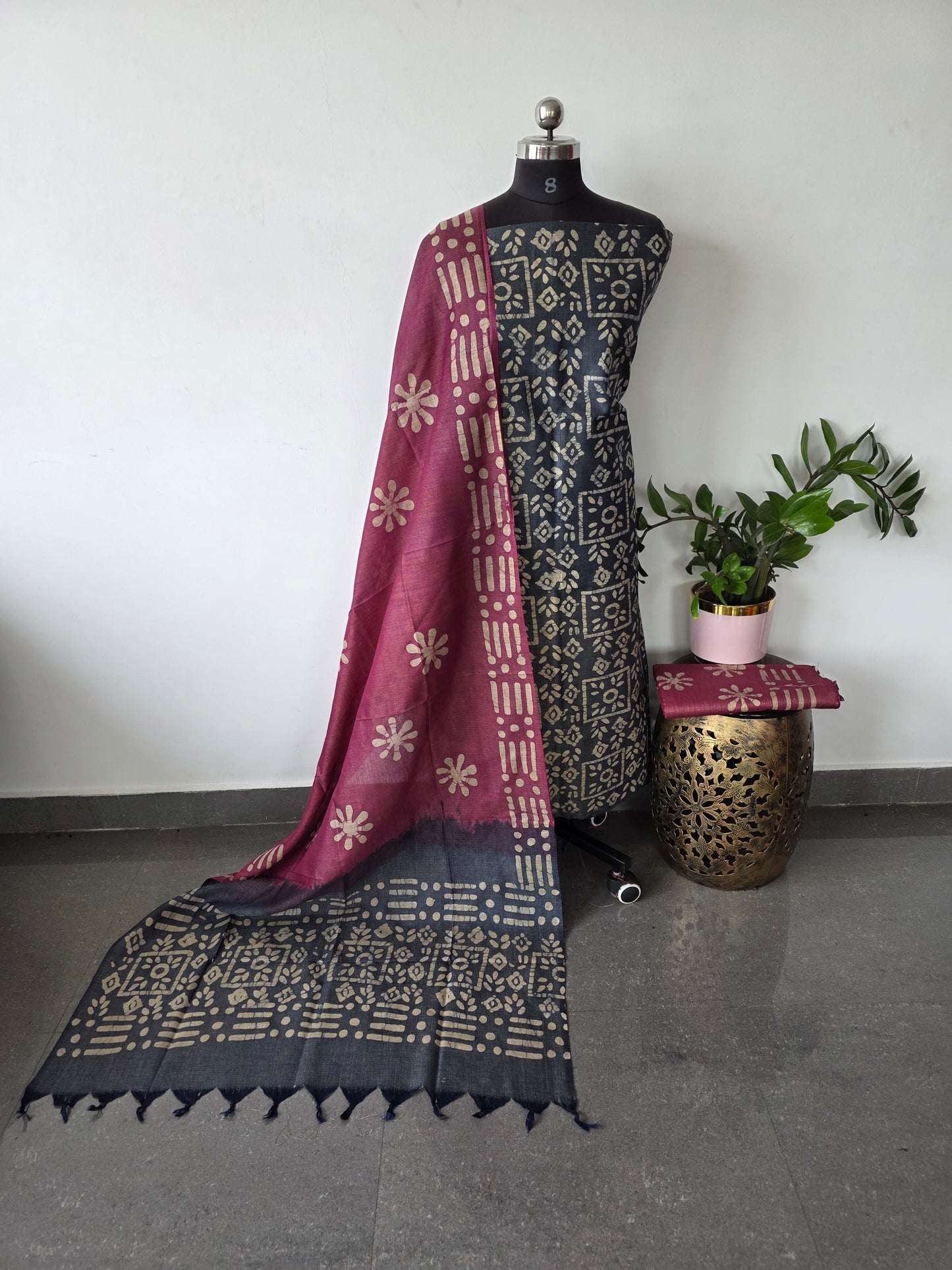 Bhagalpuri batik salwar set - BA442